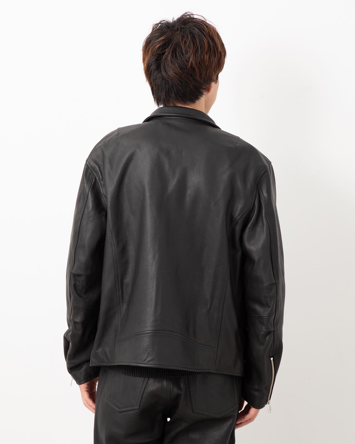 RIDER BLOUSON COW LEATHER WITH WINDSTOPPER®
