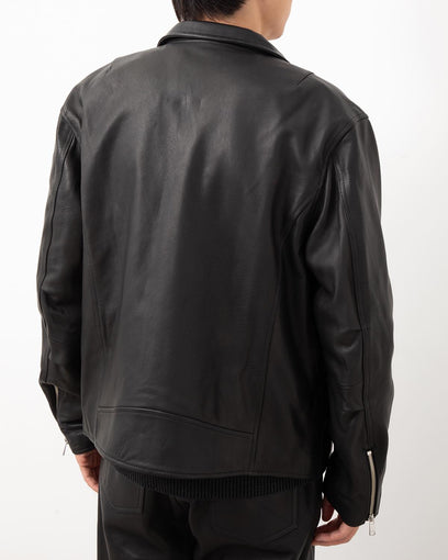 RIDER BLOUSON COW LEATHER WITH WINDSTOPPER®