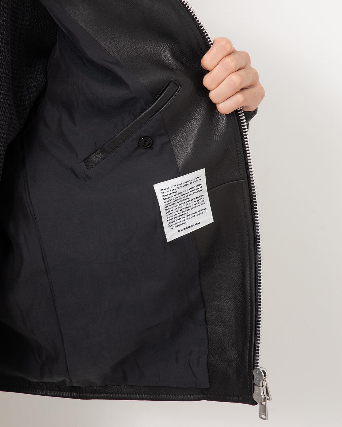 RIDER BLOUSON COW LEATHER WITH WINDSTOPPER® – COVERCHORD