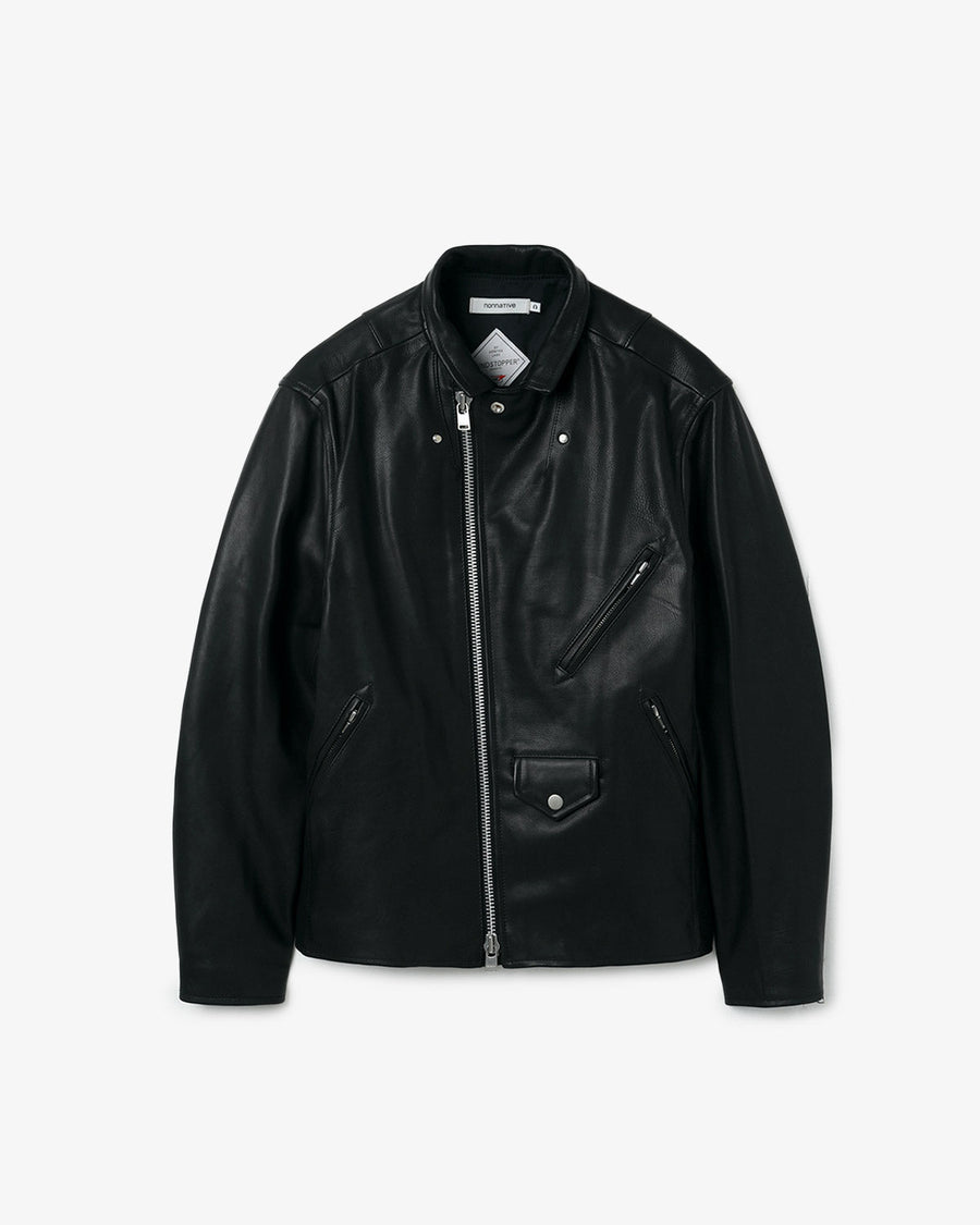 ノンネイティブ ライダースジャケットbiker cow blouson 1 RIDER BLOUSON COW LEATHER WITH WINDSTOPPER® – COVERCHORD
