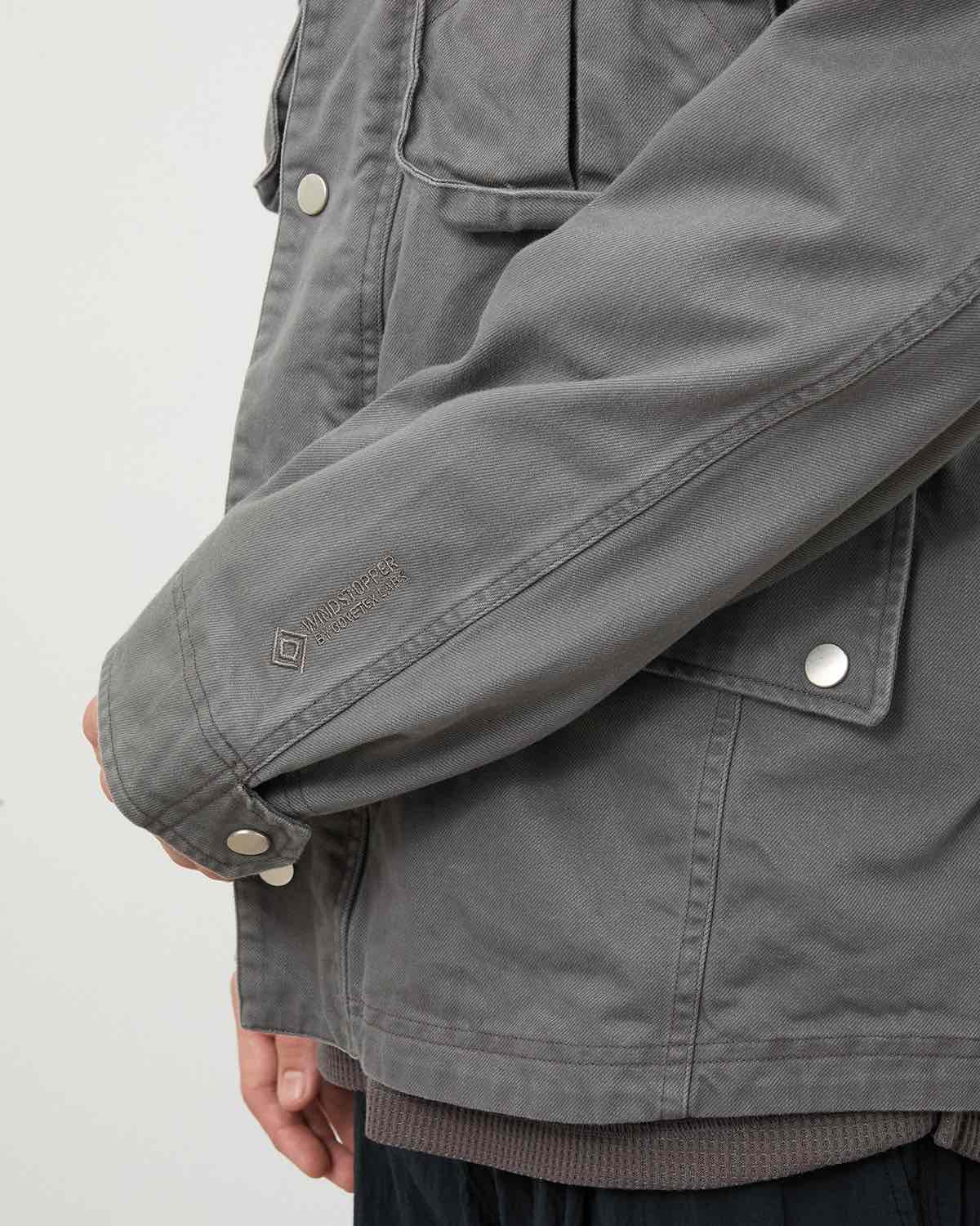 RIDER JACKET COTTON DRILL PIGMENT DYE WITH WINDSTOPPER®