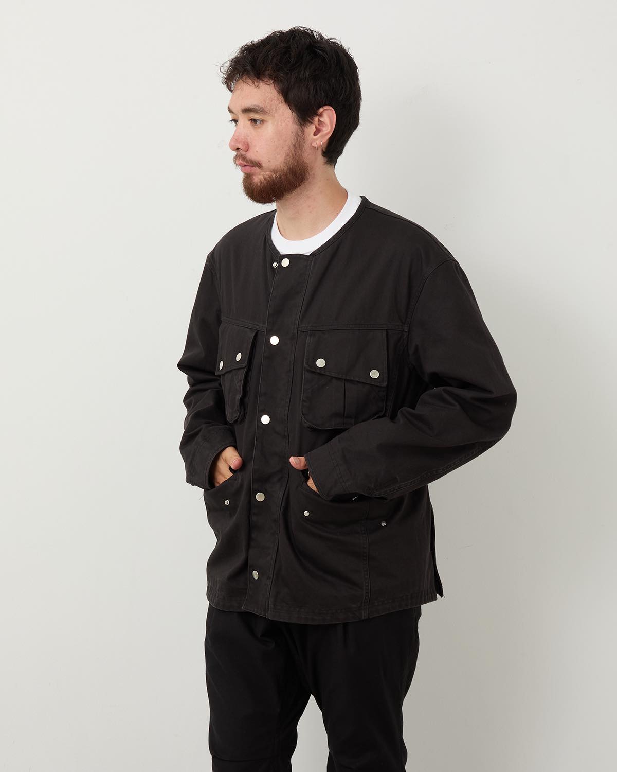 RIDER JACKET COTTON DRILL PIGMENT DYE WITH WINDSTOPPER®