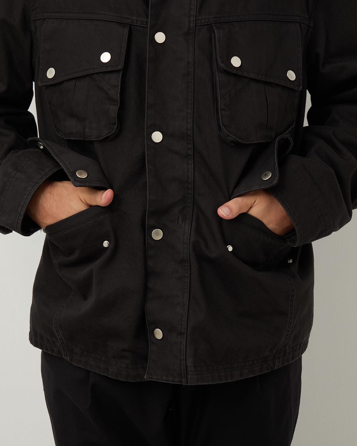 RIDER JACKET COTTON DRILL PIGMENT DYE WITH WINDSTOPPER®