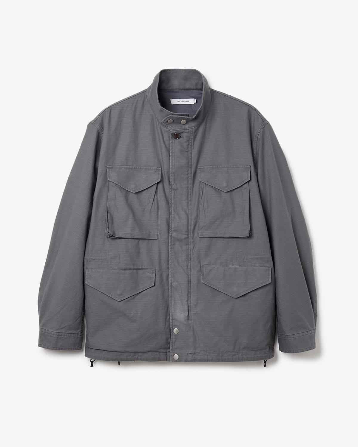 TROOPER JACKET COTTON BACKSATIN PIGMENT DYE WITH WINDSTOPPER®