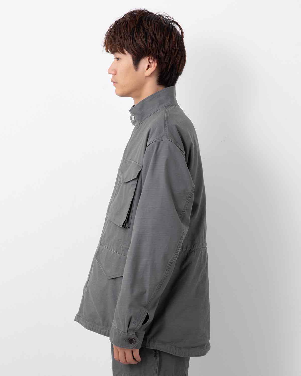 TROOPER JACKET COTTON BACKSATIN PIGMENT DYE WITH WINDSTOPPER®