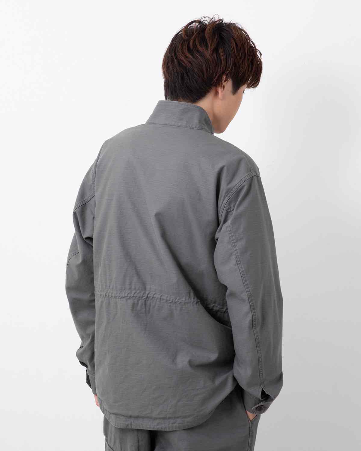 TROOPER JACKET COTTON BACKSATIN PIGMENT DYE WITH WINDSTOPPER®