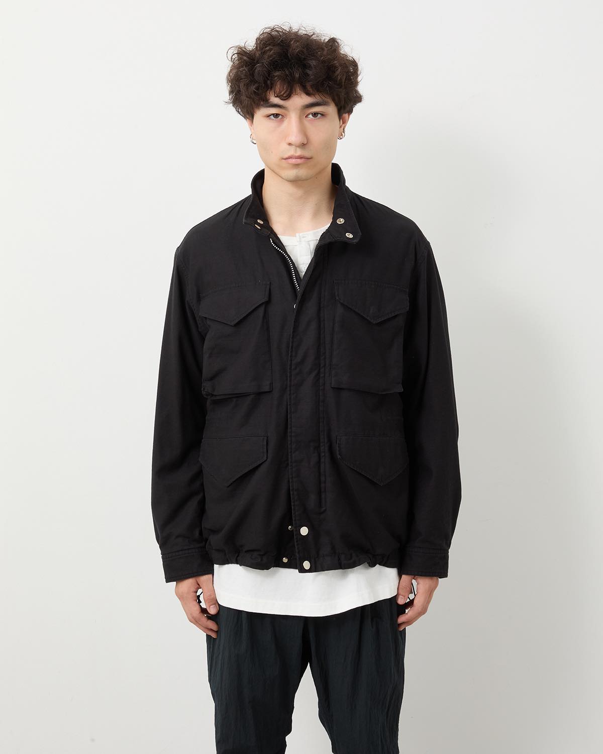 TROOPER JACKET COTTON BACKSATIN PIGMENT DYE WITH WINDSTOPPER®