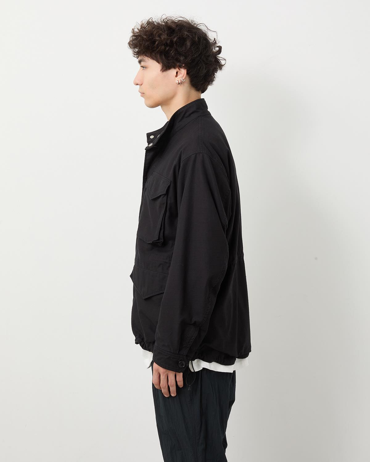 TROOPER JACKET COTTON BACKSATIN PIGMENT DYE WITH WINDSTOPPER®