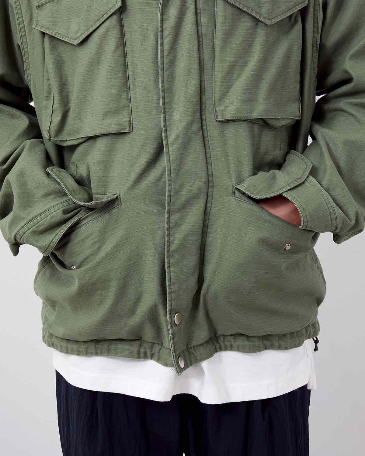 TROOPER JACKET COTTON BACKSATIN PIGMENT DYE WITH WINDSTOPPER®