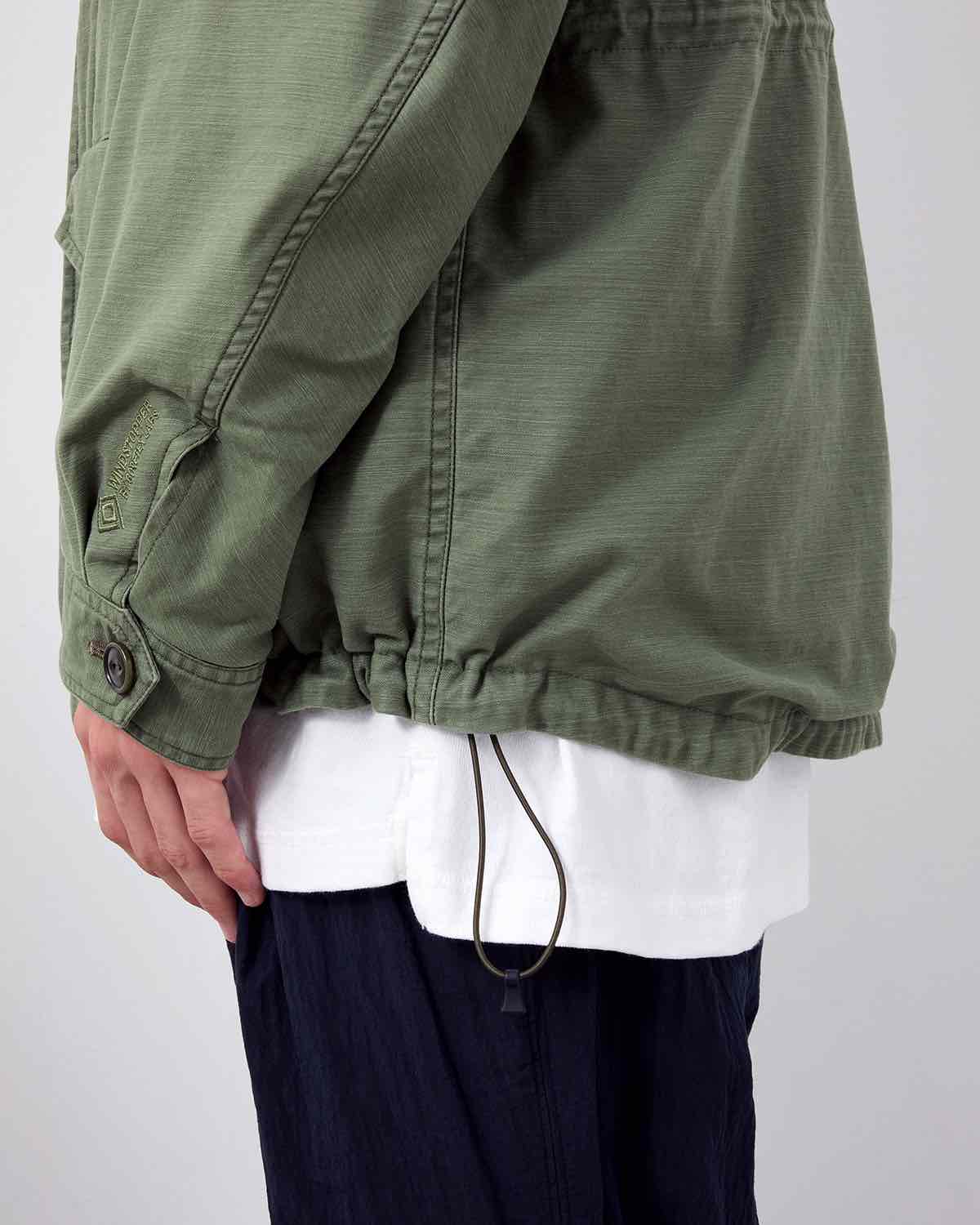 TROOPER JACKET COTTON BACKSATIN PIGMENT DYE WITH WINDSTOPPER®