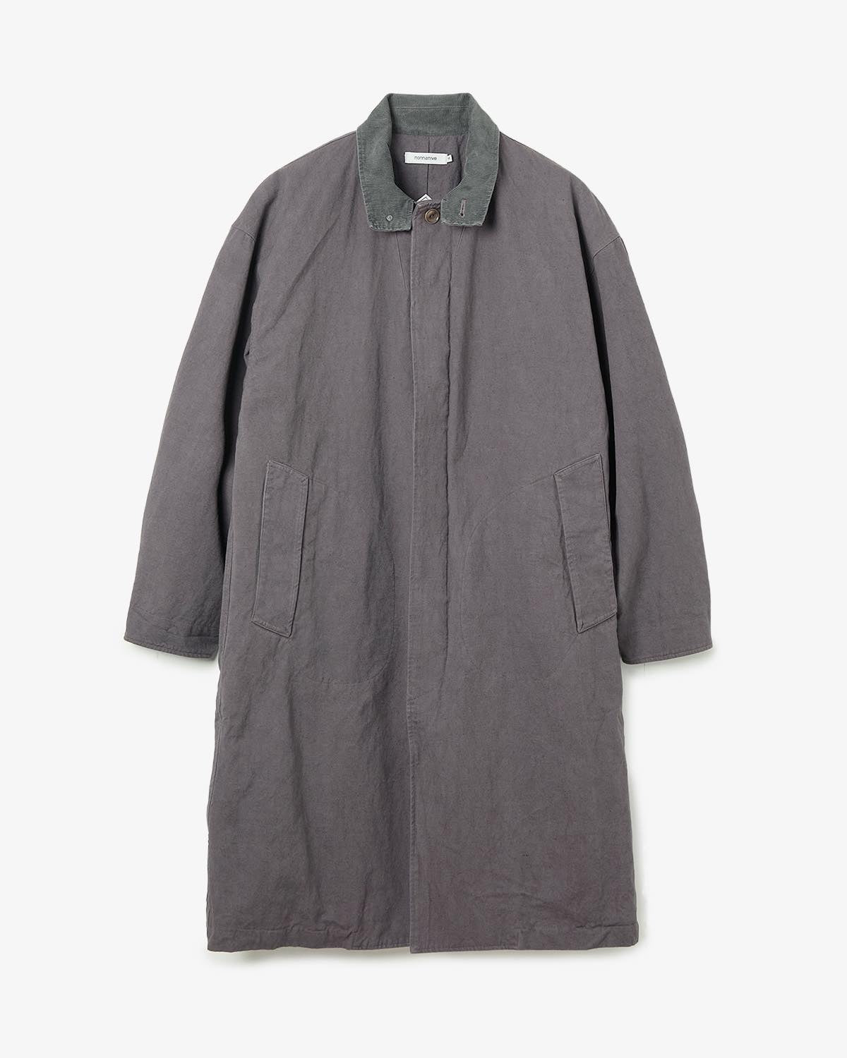 WANDERER LONG COAT C/Li CANVAS SULFUR DYE WITH WINDSTOPPER®