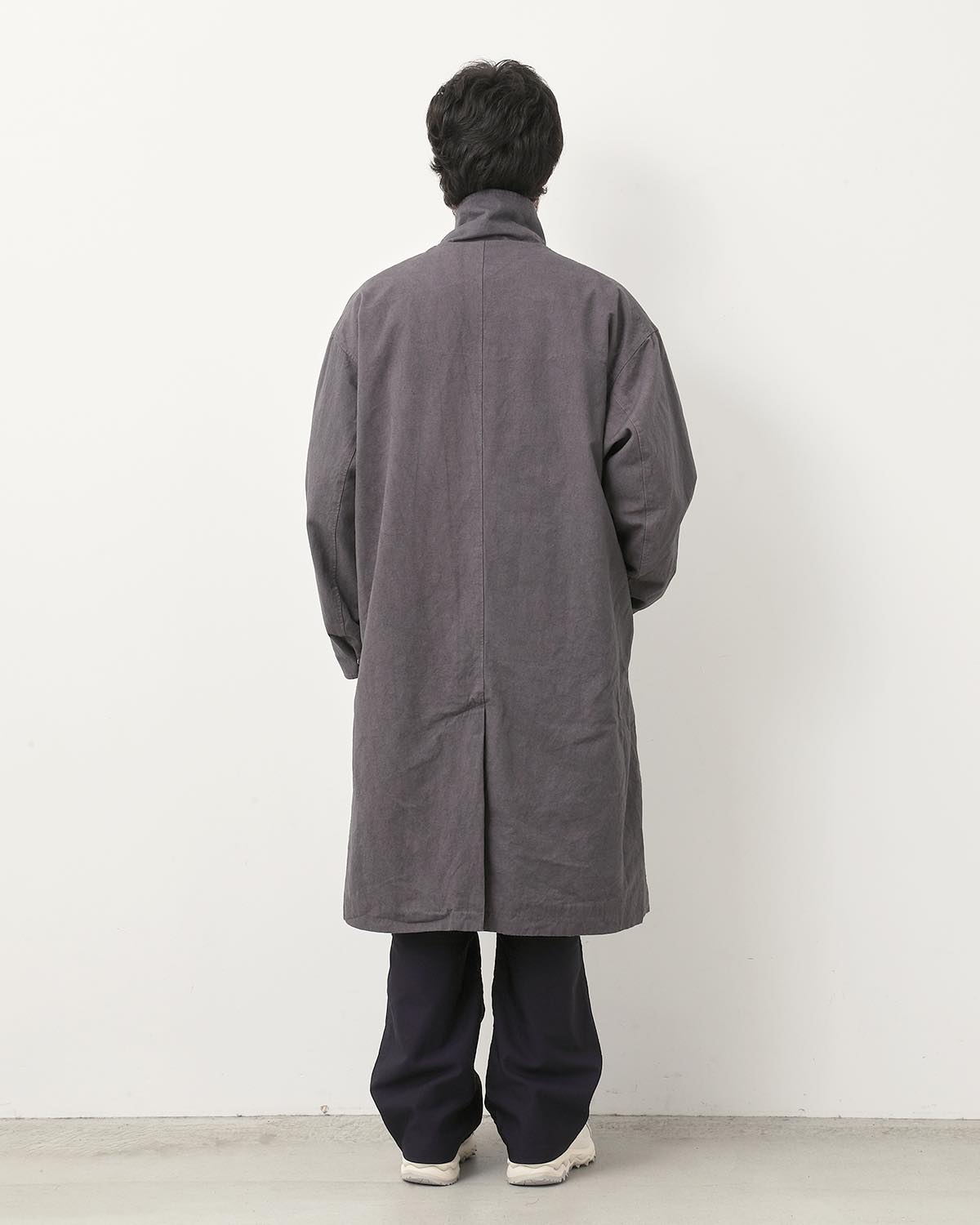WANDERER LONG COAT C/Li CANVAS SULFUR DYE WITH WINDSTOPPER®