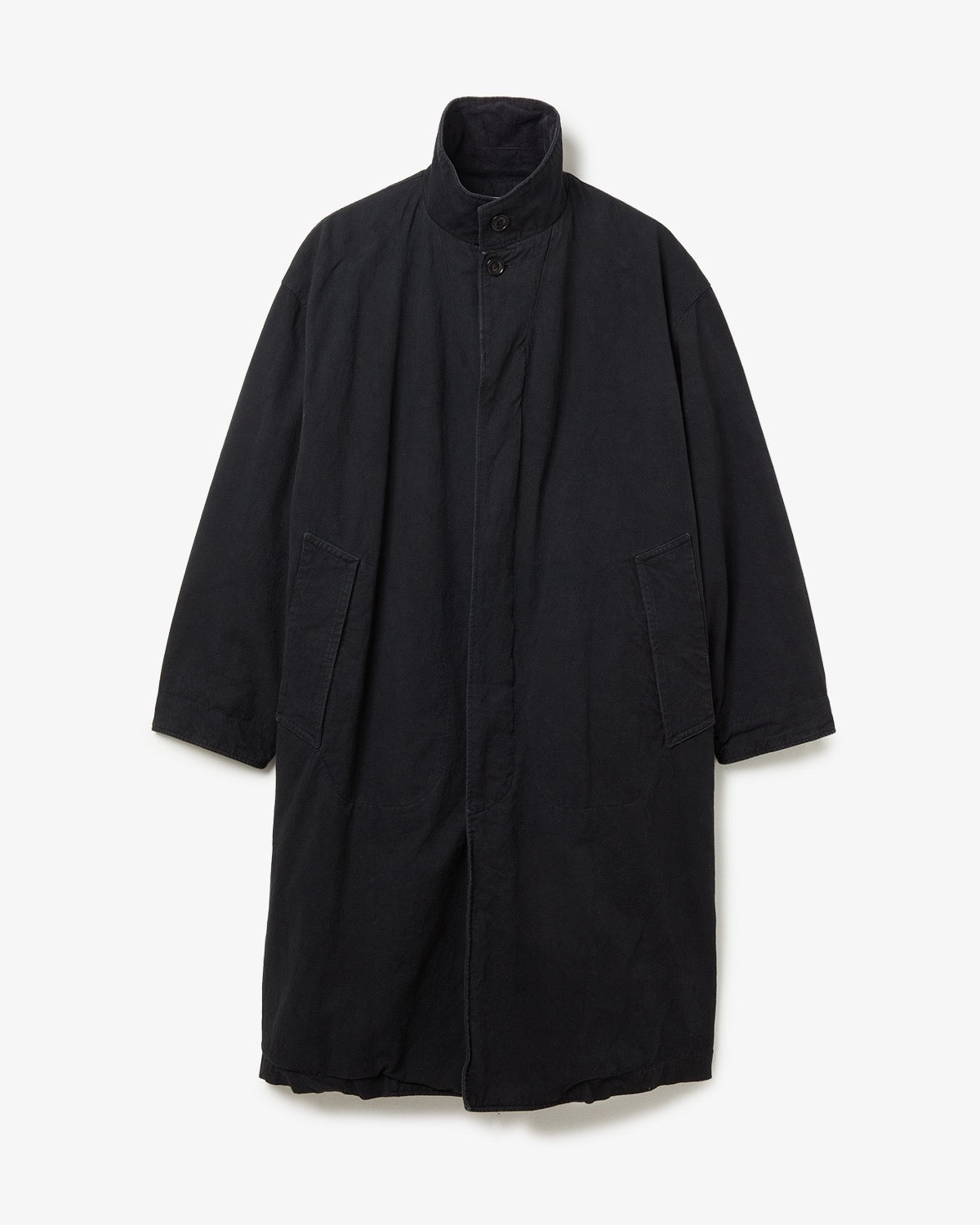 WANDERER LONG COAT C/Li CANVAS SULFUR DYE WITH WINDSTOPPER®