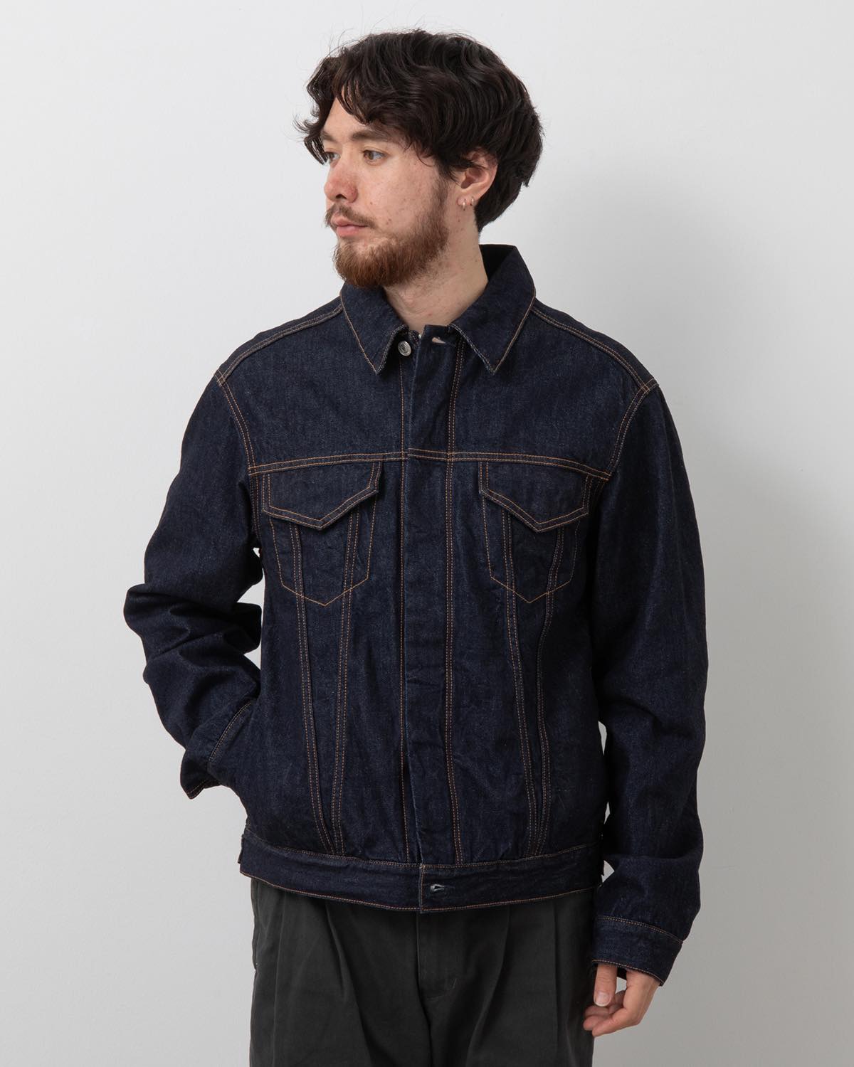 TRUCKER BLOUSON COTTON 11.5oz DENIM OW WITH WINDSTOPPER®