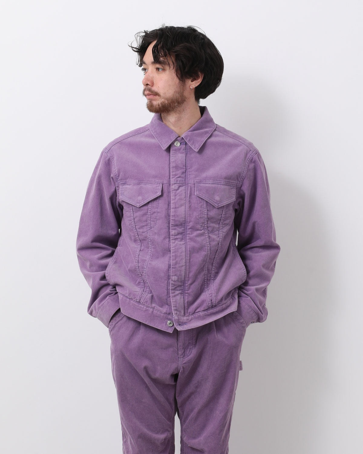 TRUCKER BLOUSON COTTON CORD SULFUR DYE WITH WINDSTOPPER® – COVERCHORD
