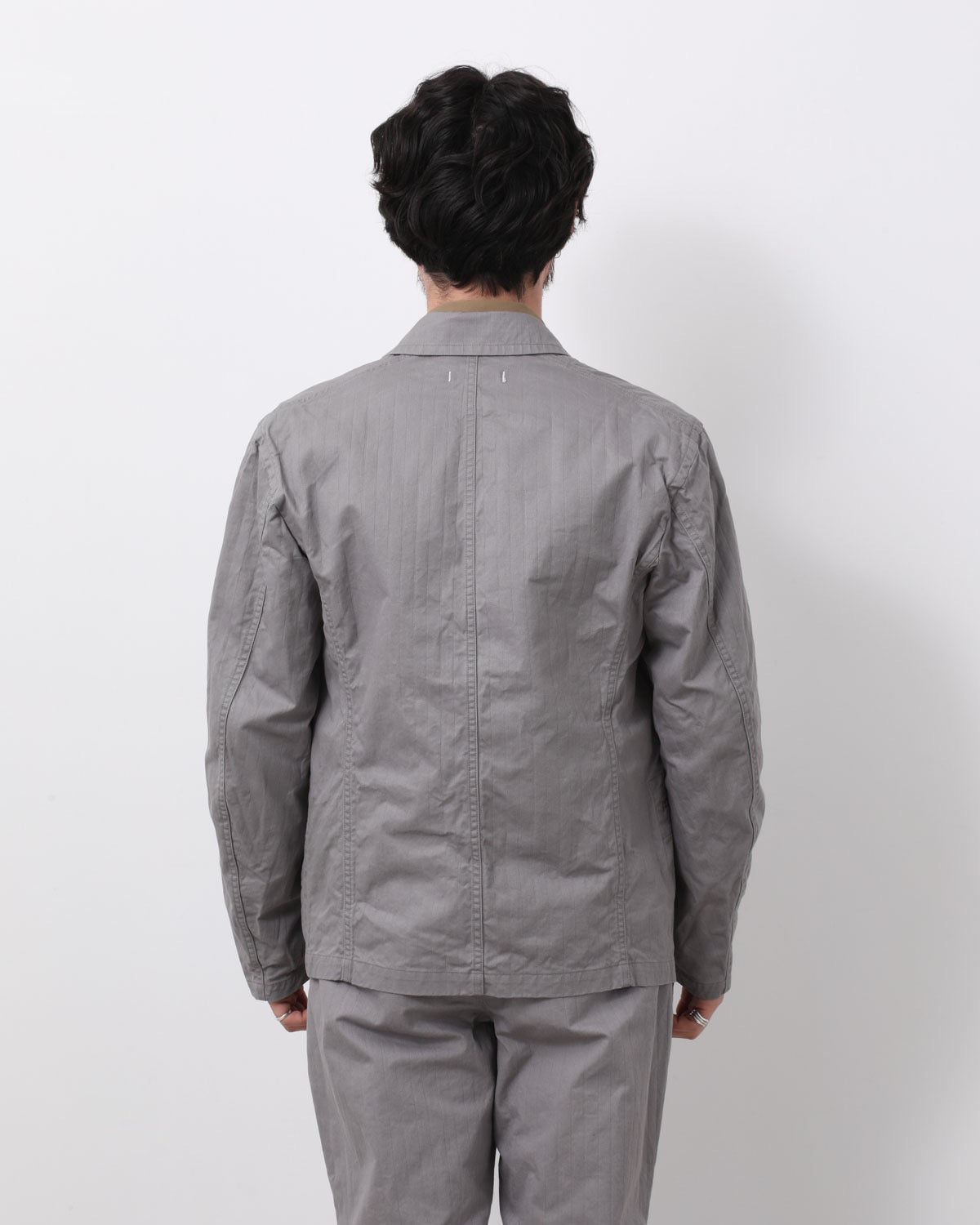 OFFICER 5B JACKET COTTON DOBBY STRIPE PIGMENT DYE