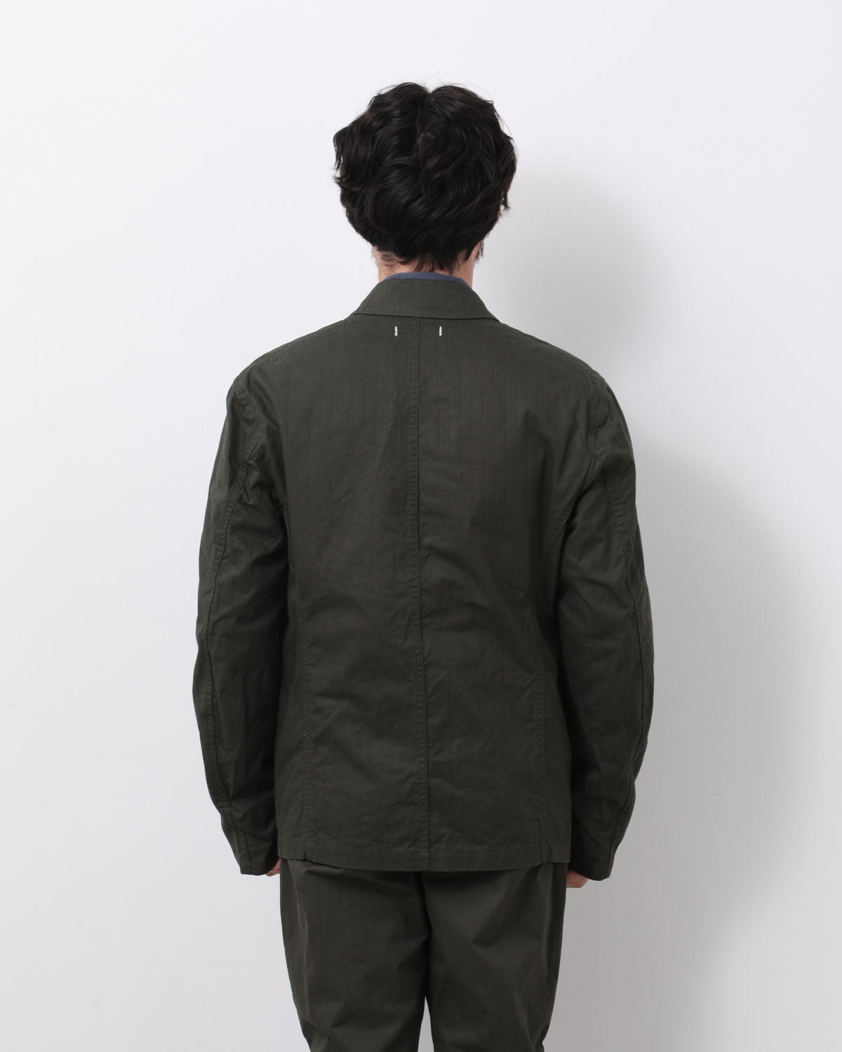 OFFICER 5B JACKET COTTON DOBBY STRIPE PIGMENT DYE