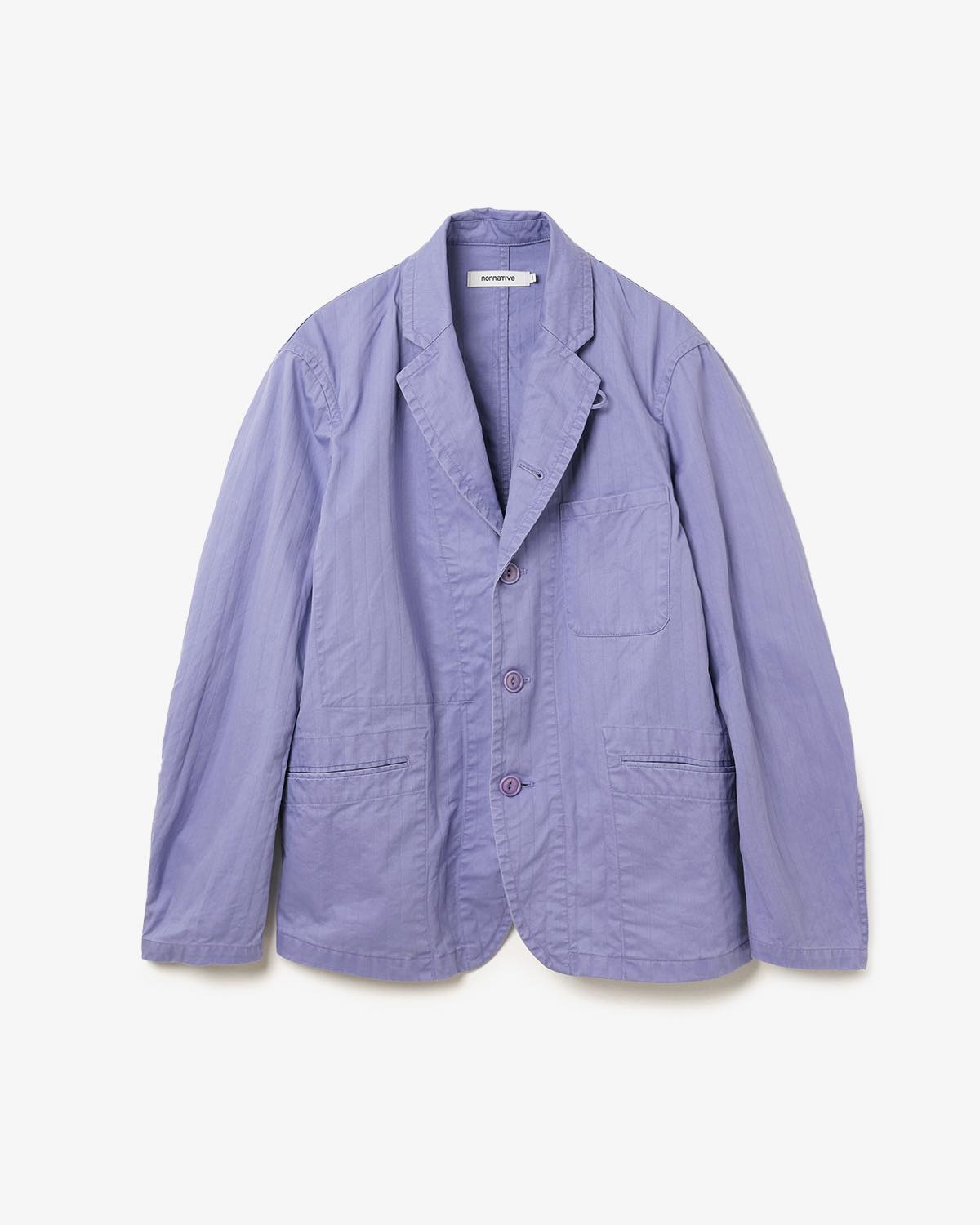 OFFICER 5B JACKET COTTON DOBBY STRIPE PIGMENT DYE