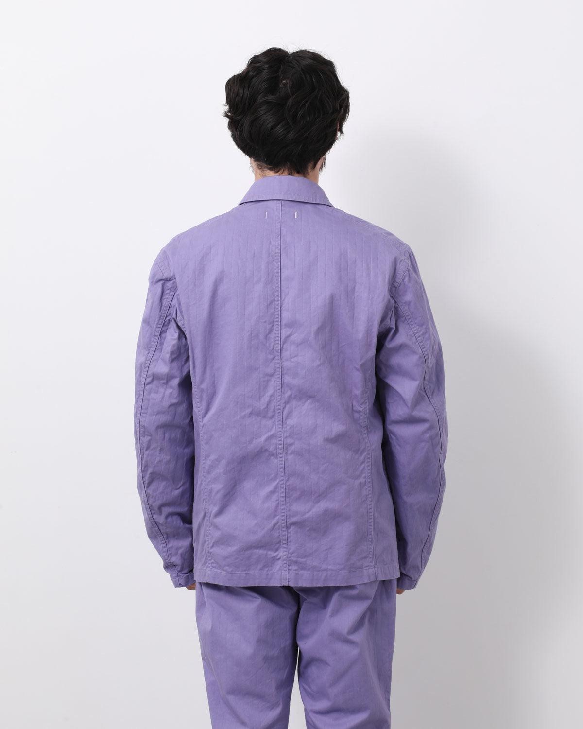 OFFICER 5B JACKET COTTON DOBBY STRIPE PIGMENT DYE