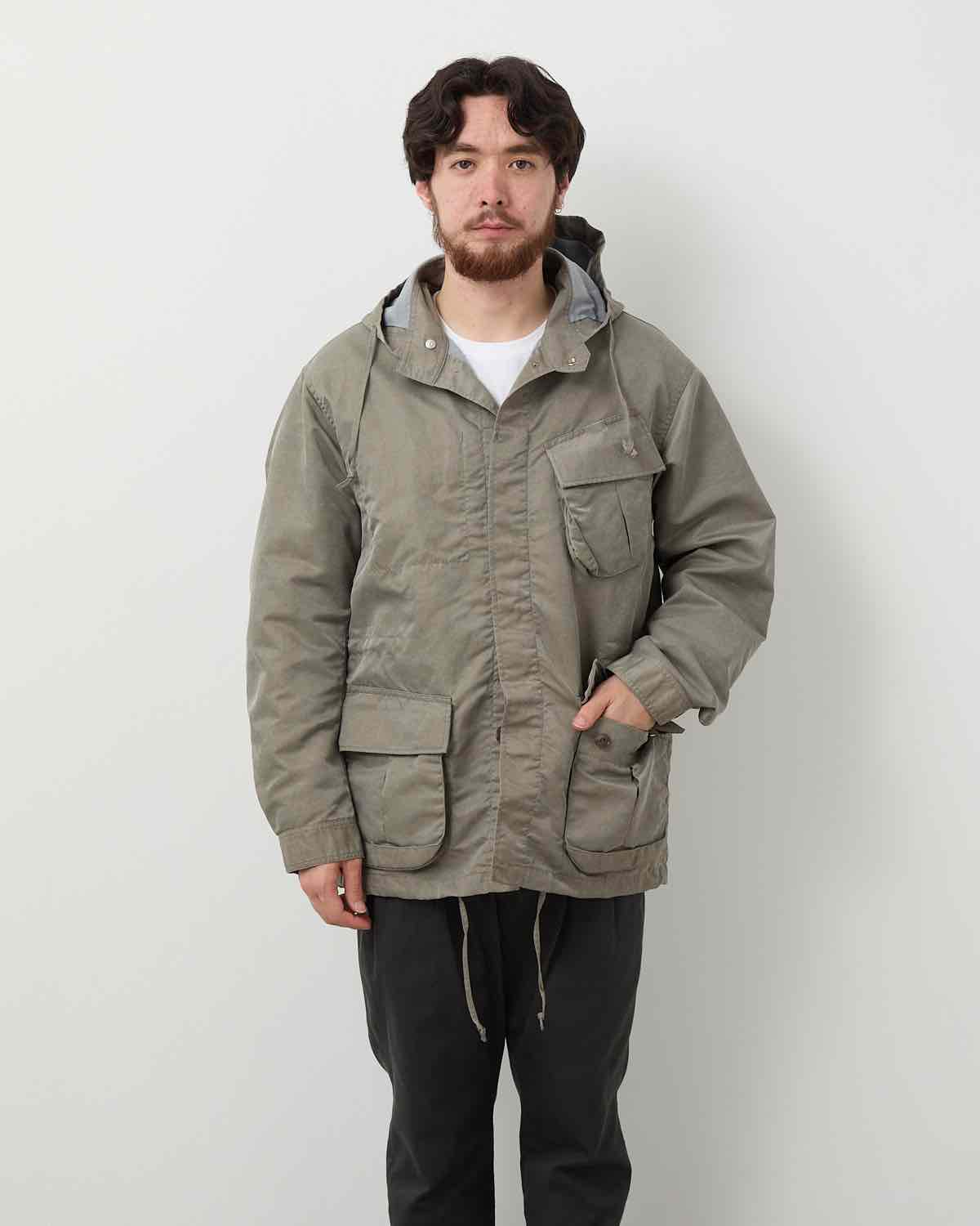 TROOPER HOODED JACKET NYLON TWILL PIGMENT DYE WITH WINDSTOPPER®