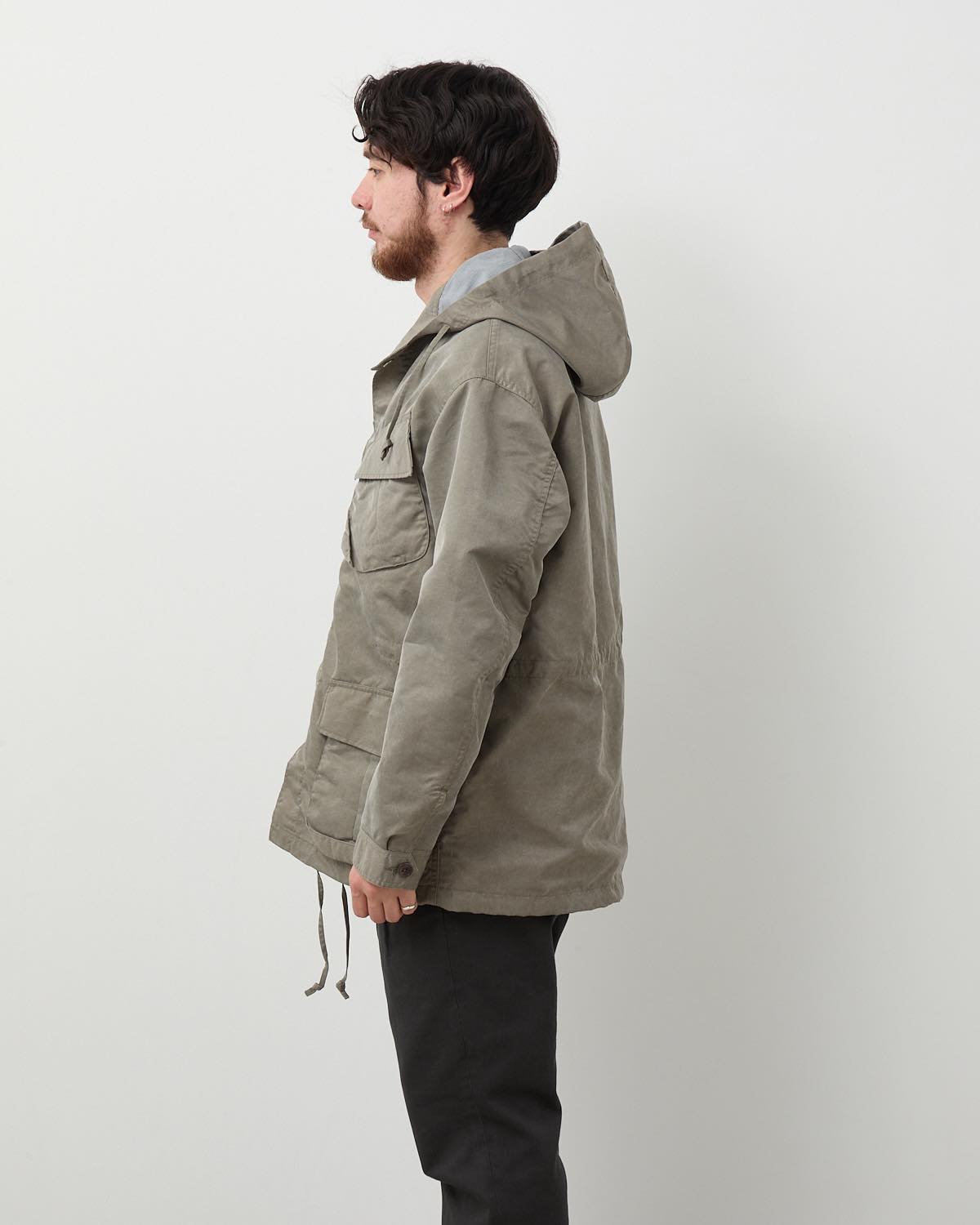 TROOPER HOODED JACKET NYLON TWILL PIGMENT DYE WITH WINDSTOPPER®