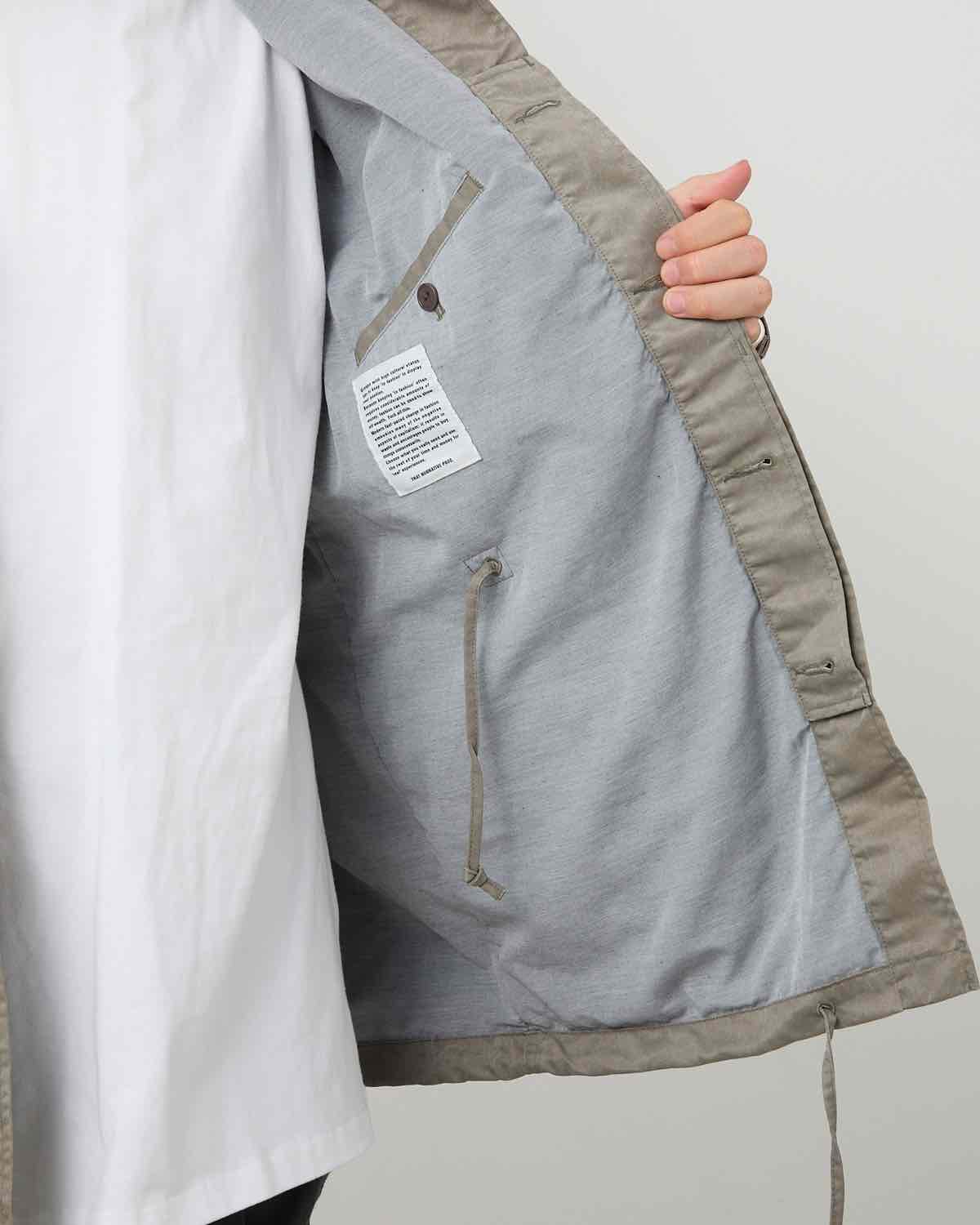 TROOPER HOODED JACKET NYLON TWILL PIGMENT DYE WITH WINDSTOPPER®