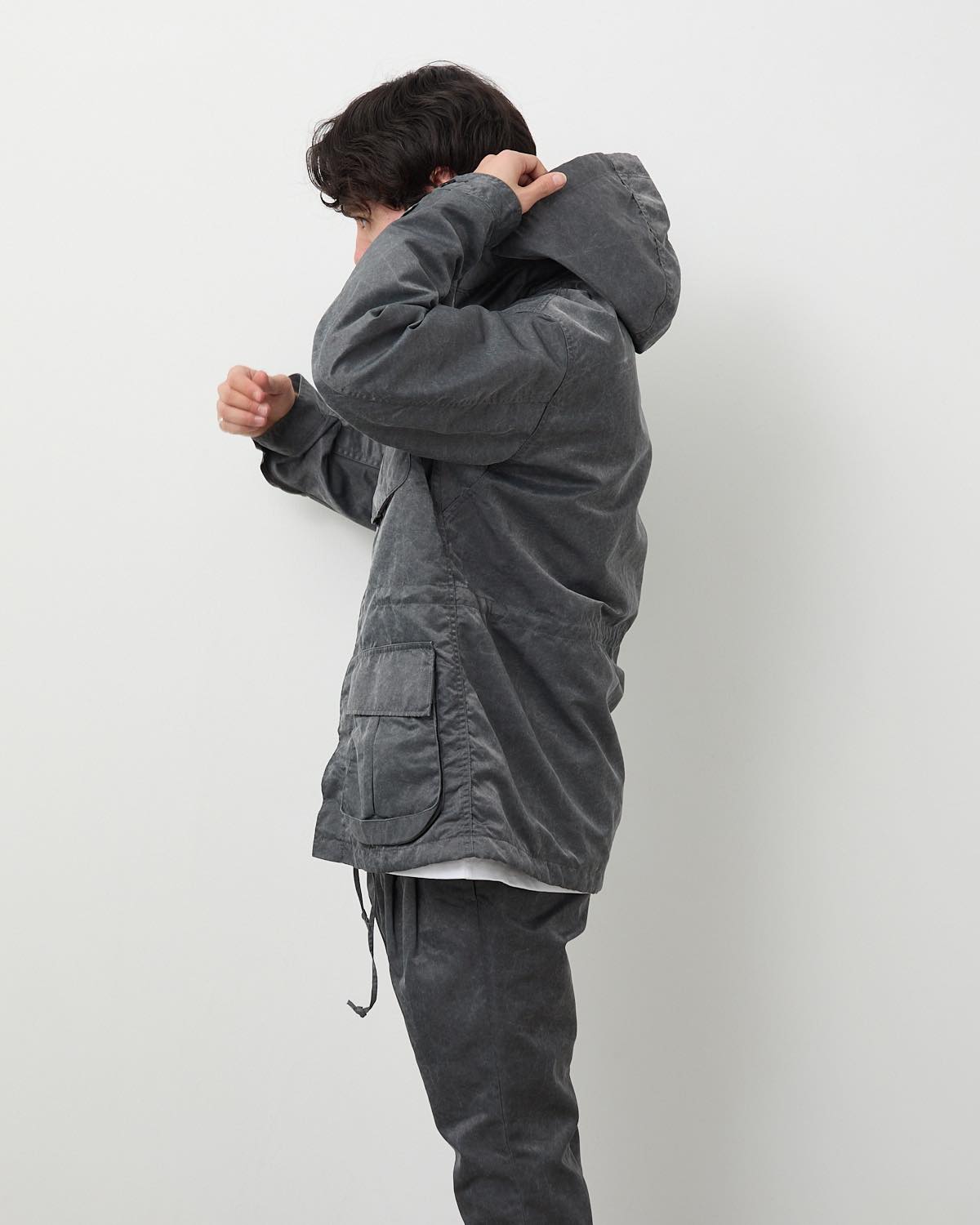 TROOPER HOODED JACKET NYLON TWILL PIGMENT DYE WITH WINDSTOPPER®