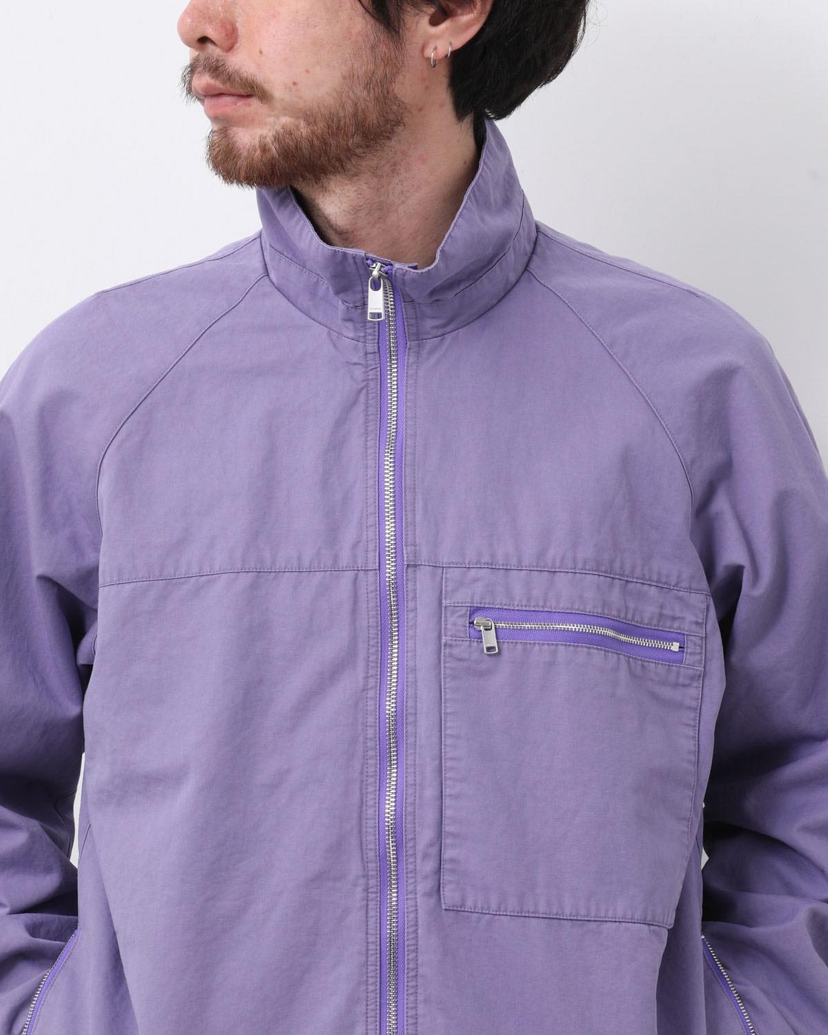 HIKER FULL ZIP JACKET C/Li TWILL PIGMENT DYE WITH WINDSTOPPER®