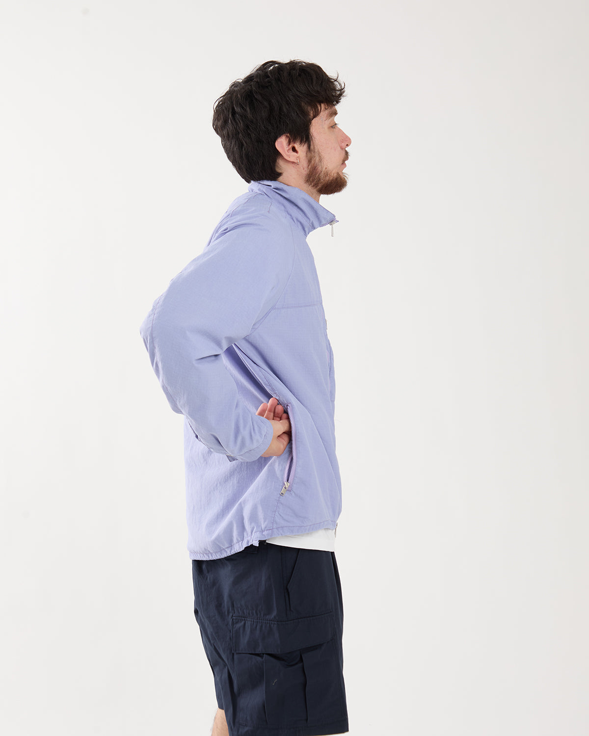 HIKER FULL ZIP JACKET NYLON RIPSTOP PIGMENT DYE WITH WINDSTOPPER®