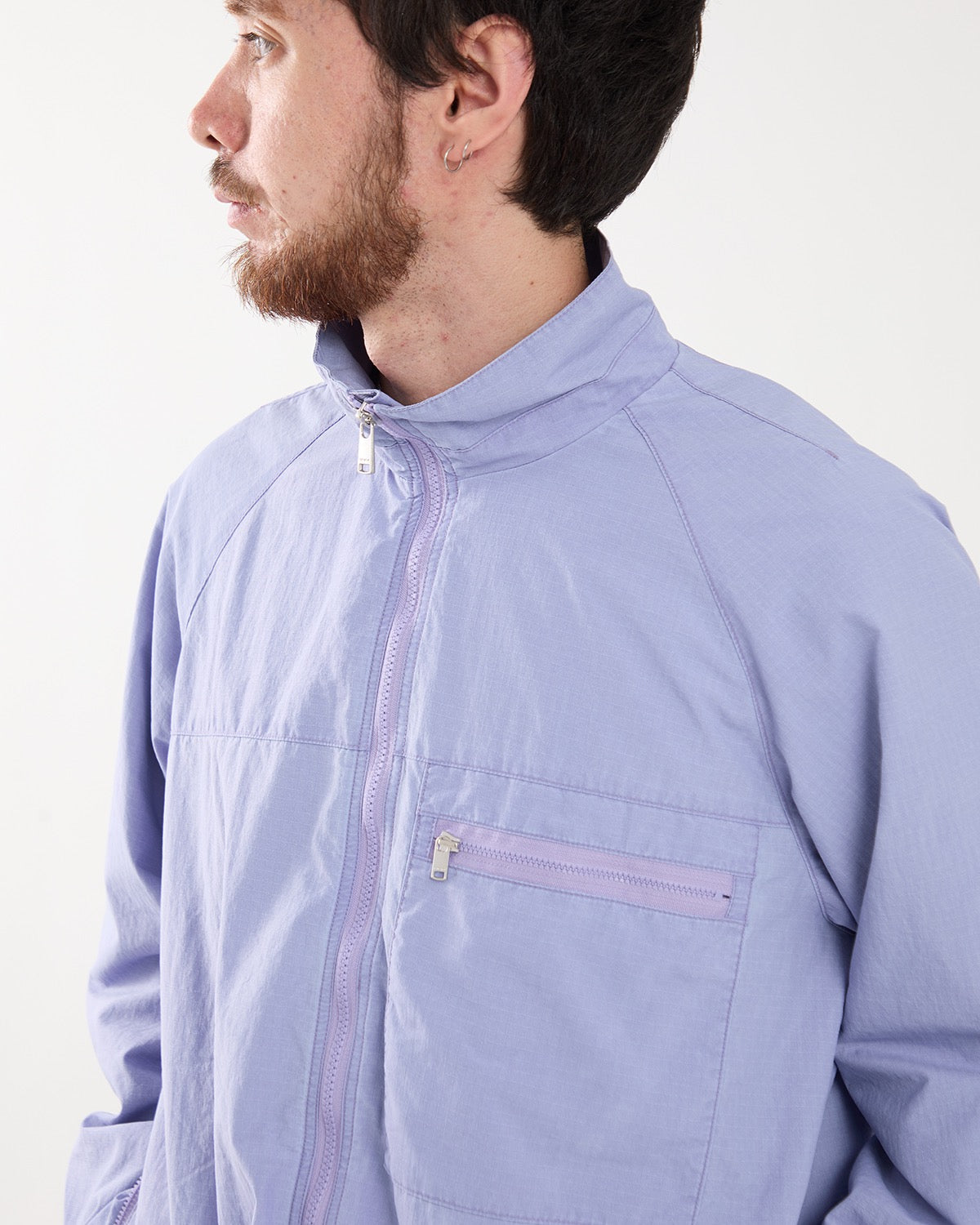 HIKER FULL ZIP JACKET NYLON RIPSTOP PIGMENT DYE WITH WINDSTOPPER®