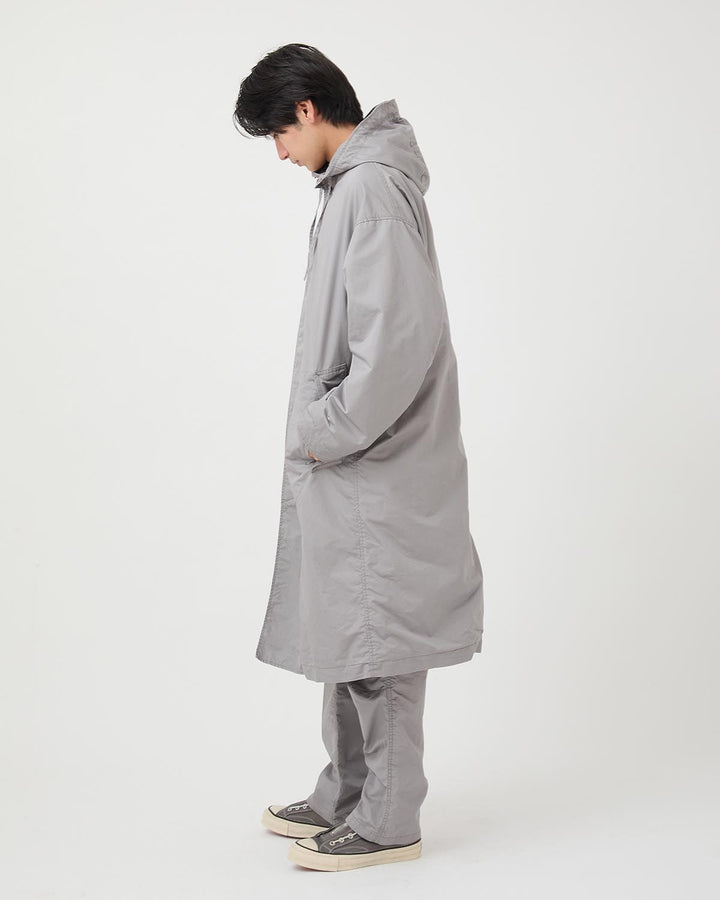 DWELLER HOODED COAT  C/N GABARDINE PIGMENT DYE WITH WINDSTOPPER®
