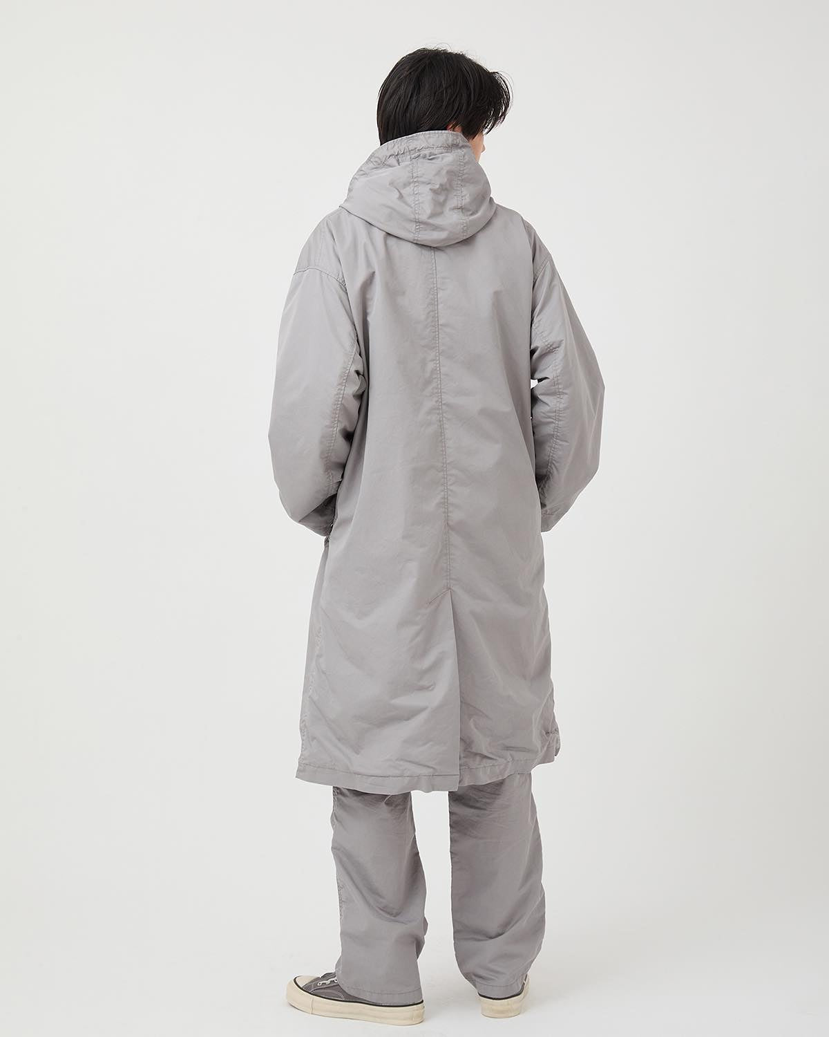 DWELLER HOODED COAT  C/N GABARDINE PIGMENT DYE WITH WINDSTOPPER®