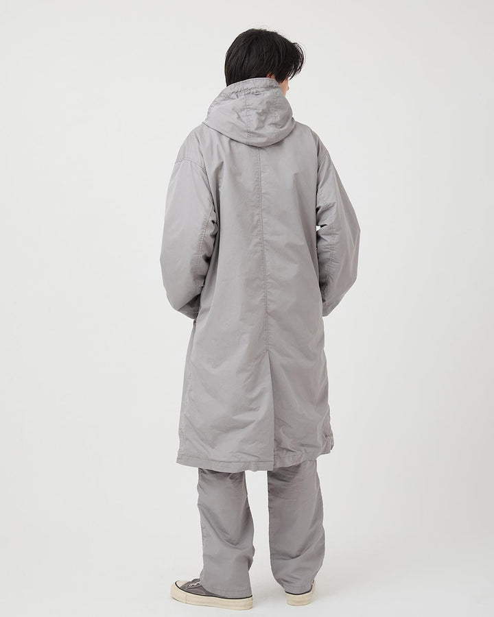 DWELLER HOODED COAT  C/N GABARDINE PIGMENT DYE WITH WINDSTOPPER®