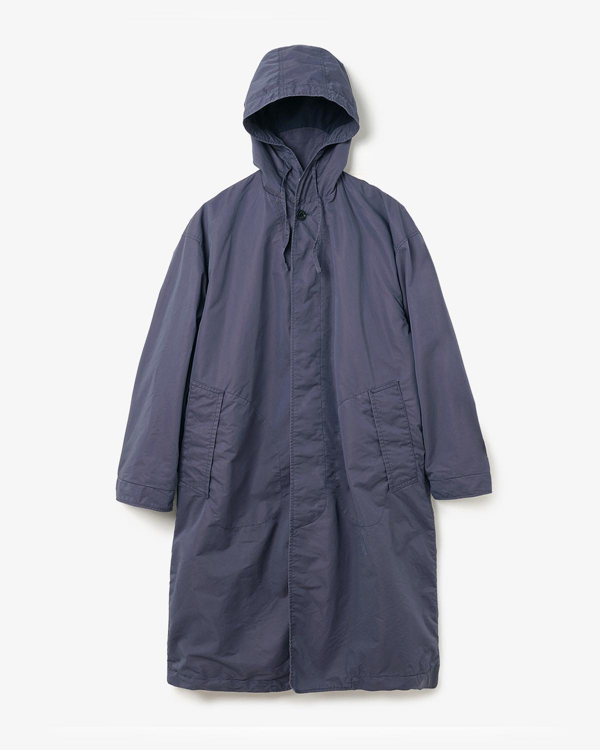 DWELLER HOODED COAT  C/N GABARDINE PIGMENT DYE WITH WINDSTOPPER®