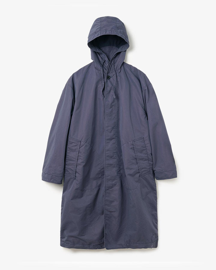 DWELLER HOODED COAT  C/N GABARDINE PIGMENT DYE WITH WINDSTOPPER®