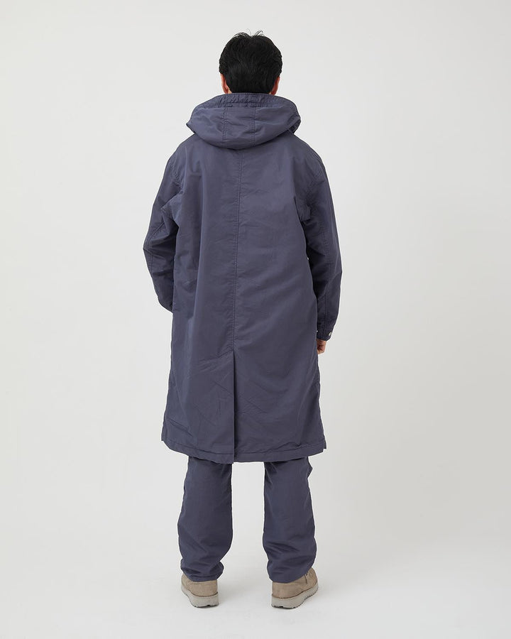 DWELLER HOODED COAT  C/N GABARDINE PIGMENT DYE WITH WINDSTOPPER®
