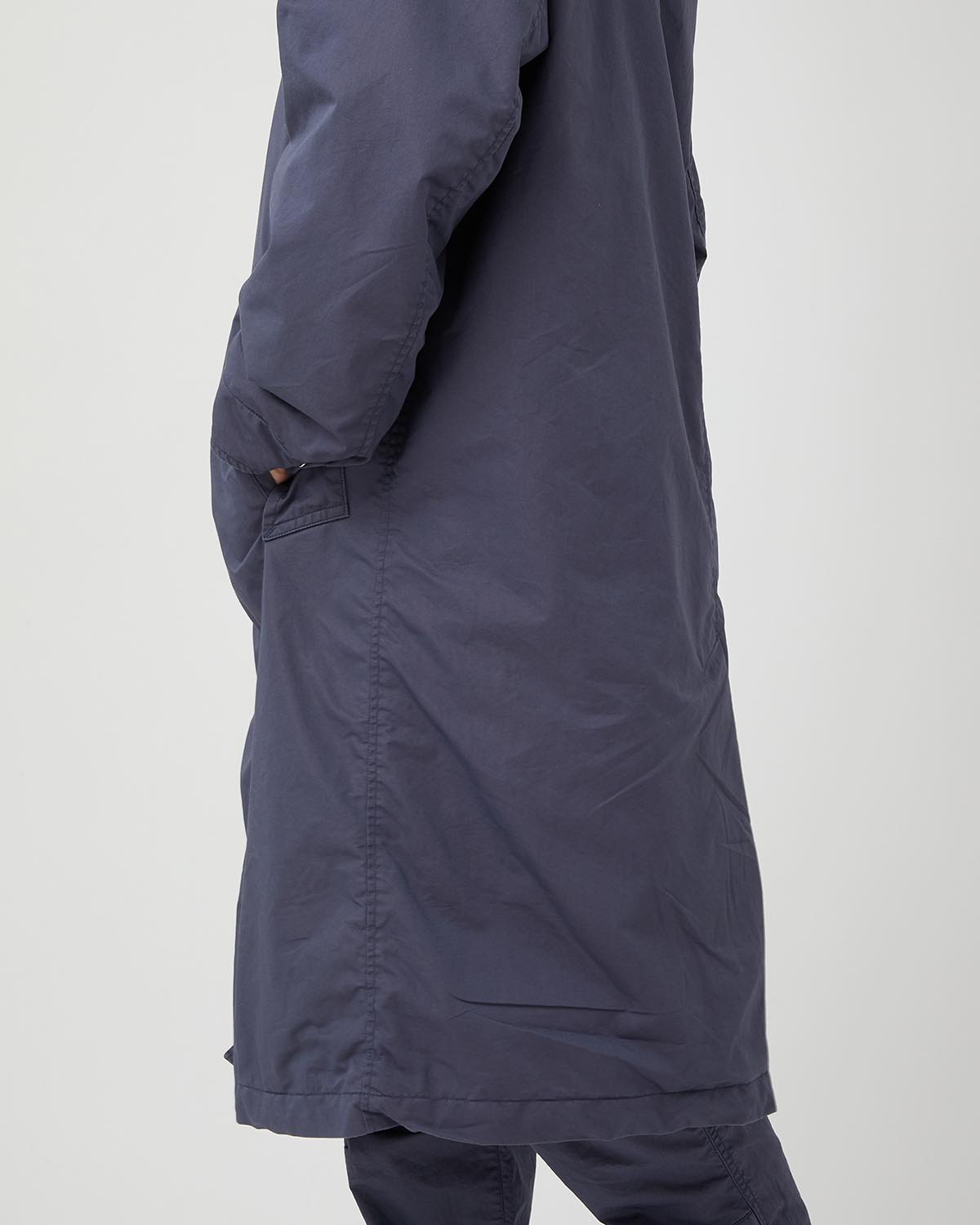 DWELLER HOODED COAT  C/N GABARDINE PIGMENT DYE WITH WINDSTOPPER®