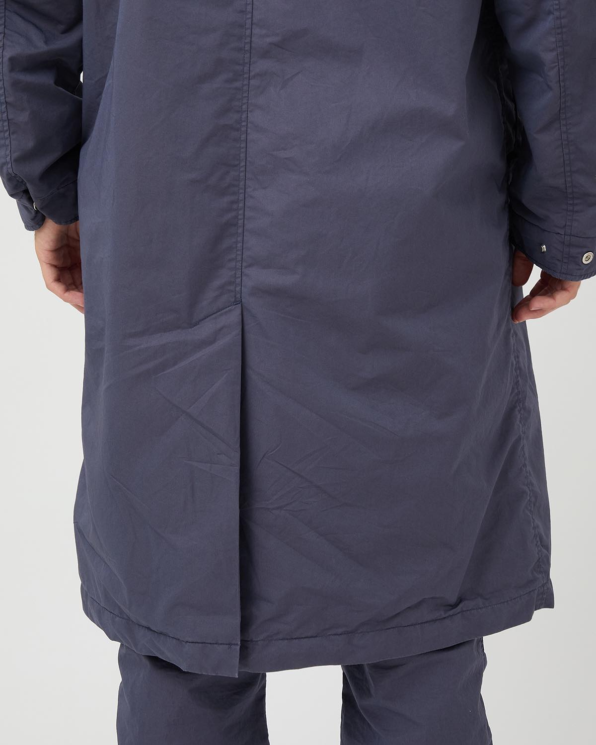 DWELLER HOODED COAT  C/N GABARDINE PIGMENT DYE WITH WINDSTOPPER®