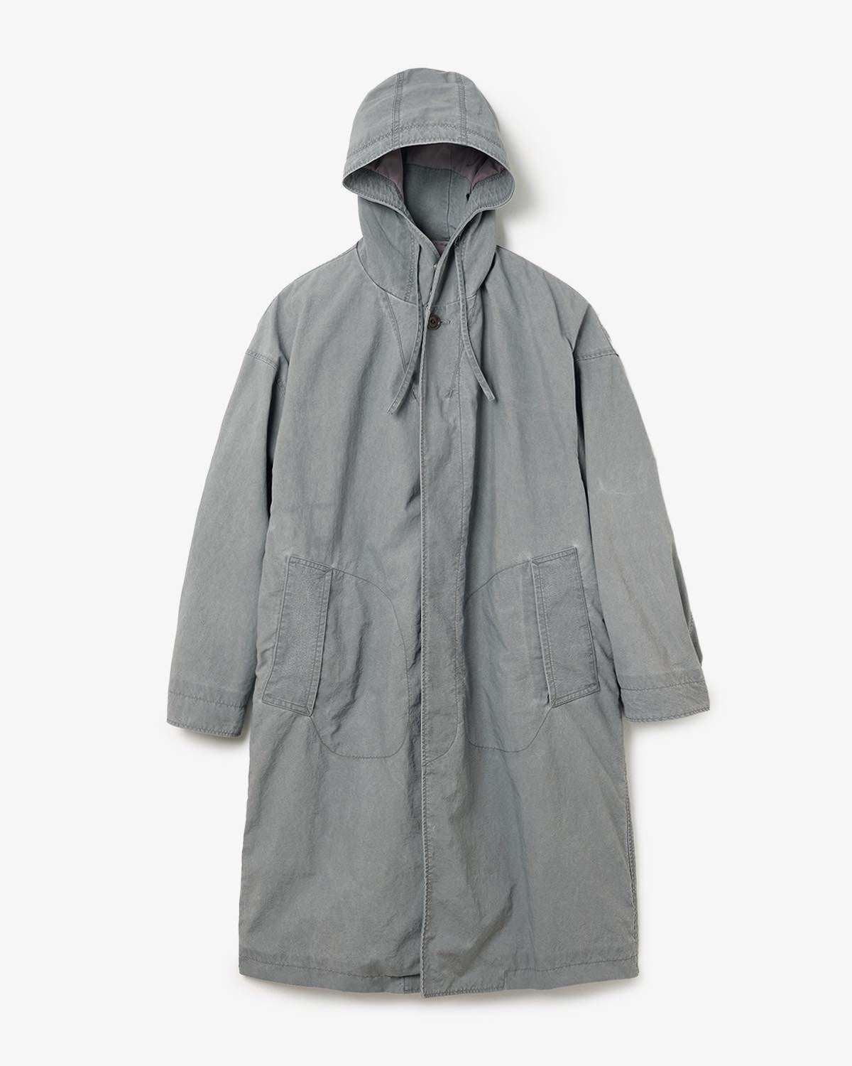 DWELLER HOODED COAT NYLON OXFORD PIGMENT DYE WITH WINDSTOPPER®