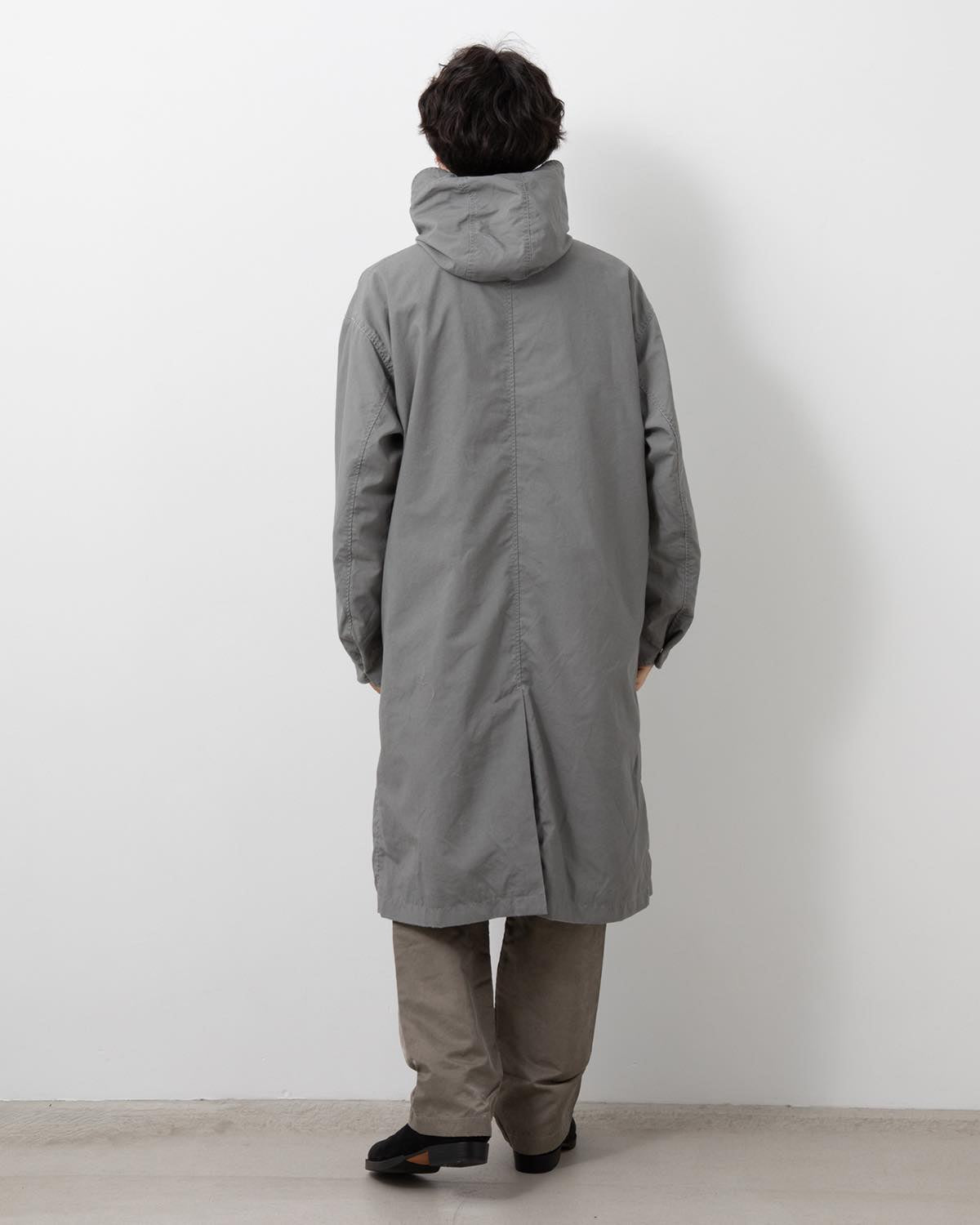 DWELLER HOODED COAT NYLON OXFORD PIGMENT DYE WITH WINDSTOPPER®