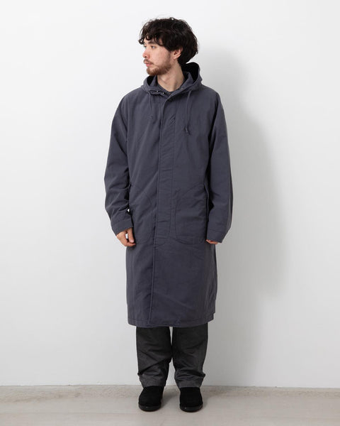 DWELLER HOODED COAT NYLON OXFORD PIGMENT DYE WITH WINDSTOPPER