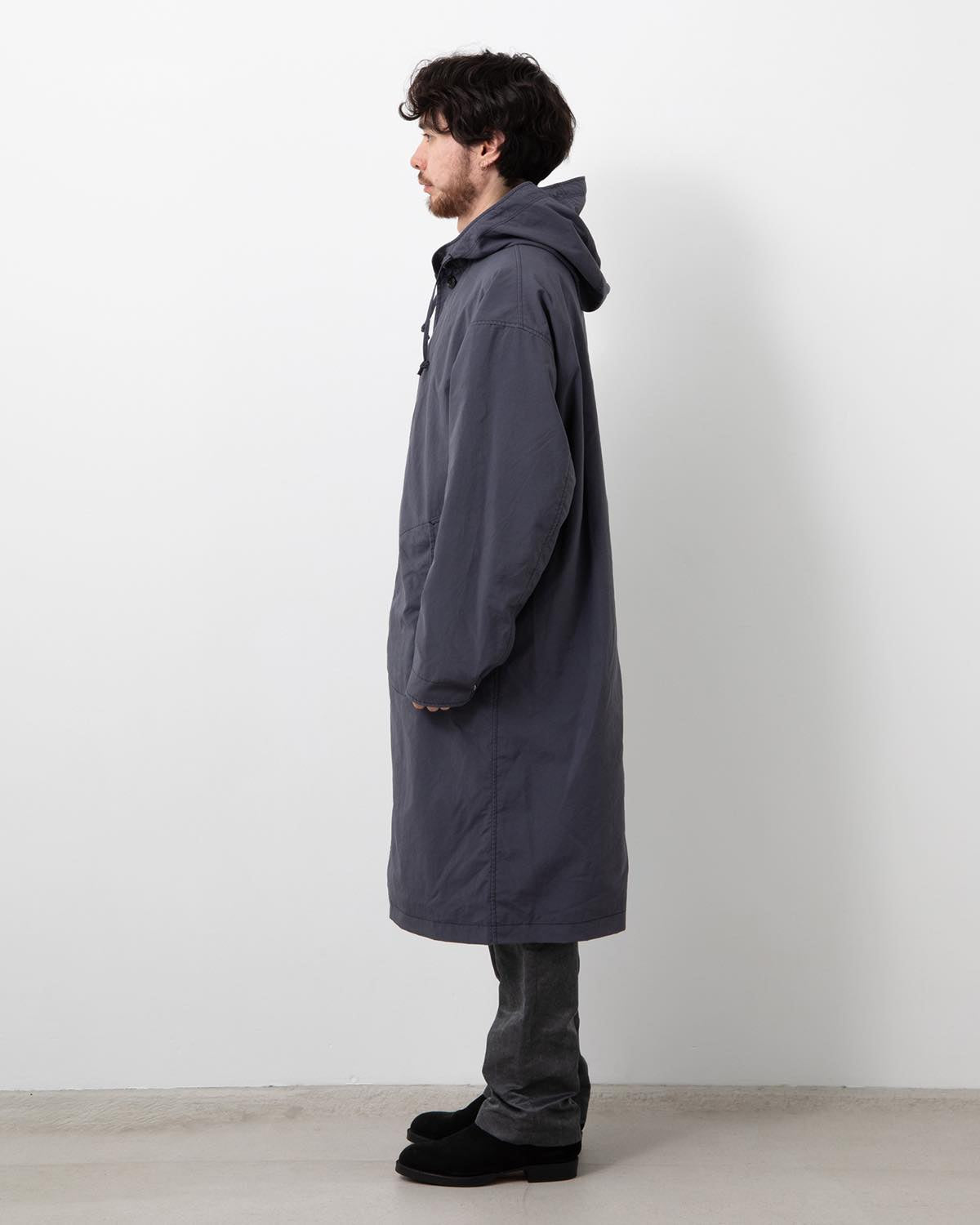 DWELLER HOODED COAT NYLON OXFORD PIGMENT DYE WITH WINDSTOPPER®