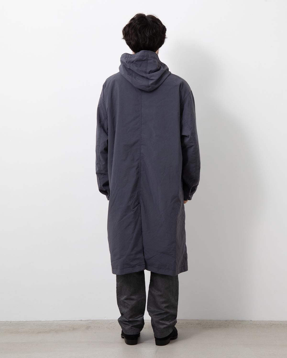 DWELLER HOODED COAT NYLON OXFORD PIGMENT DYE WITH WINDSTOPPER®
