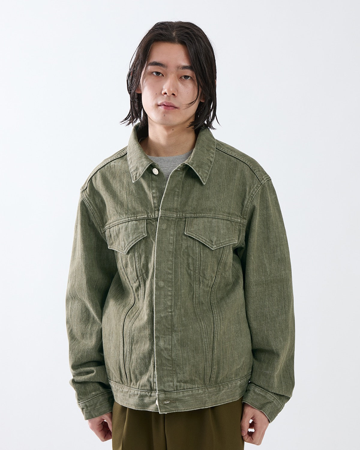 TRUCKER BLOUSON COTTON 13.5oz DENIM OW
