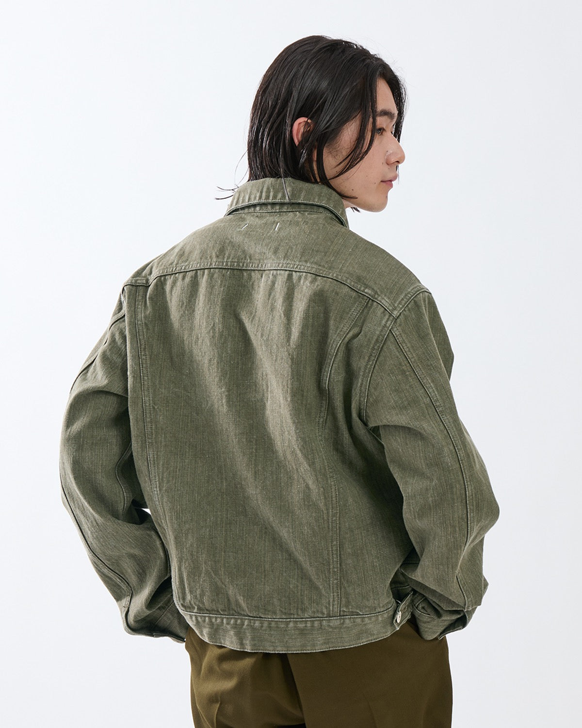 TRUCKER BLOUSON COTTON 13.5oz DENIM OW