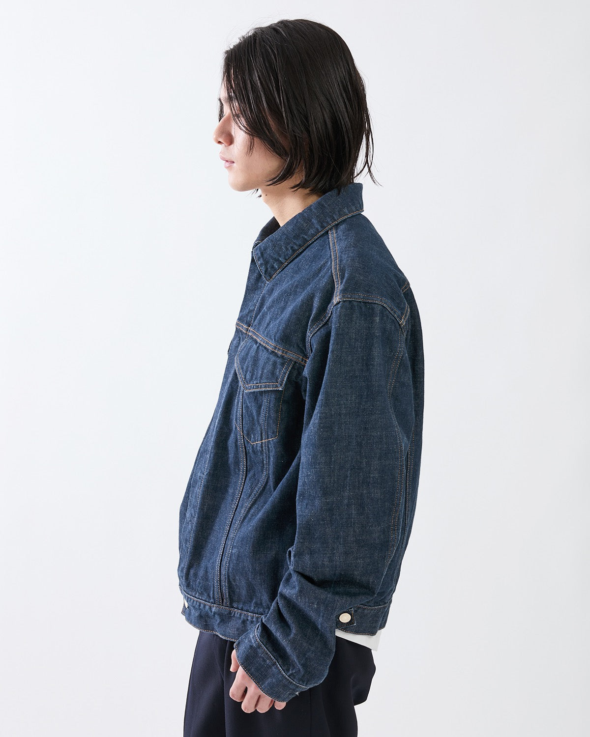 TRUCKER BLOUSON COTTON 13.5oz DENIM OW