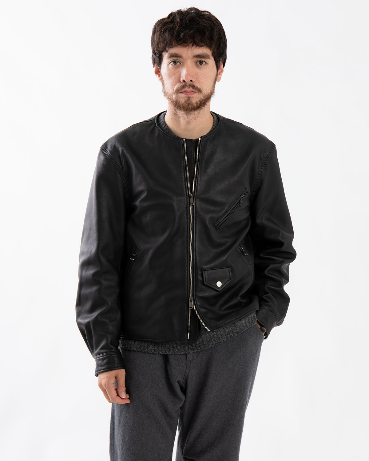 RIDER BLOUSON SHEEP LEATHER WITH WINDSTOPPER®