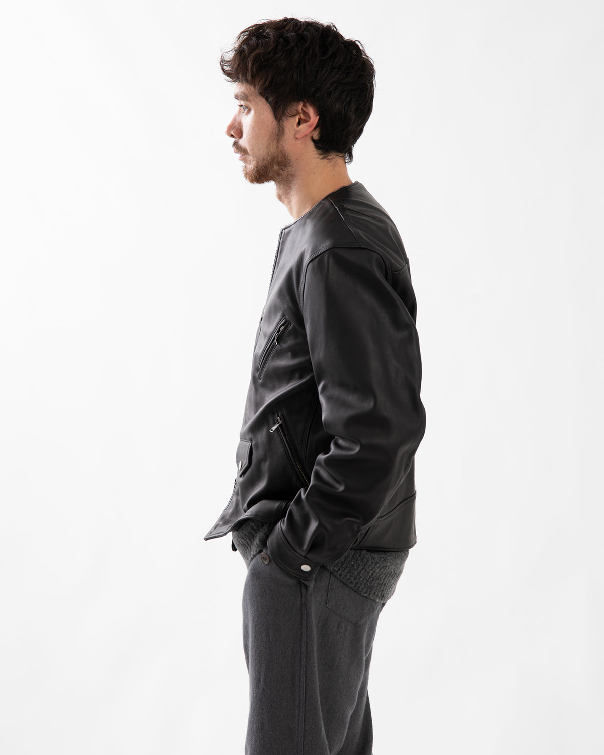 RIDER BLOUSON SHEEP LEATHER WITH WINDSTOPPER®