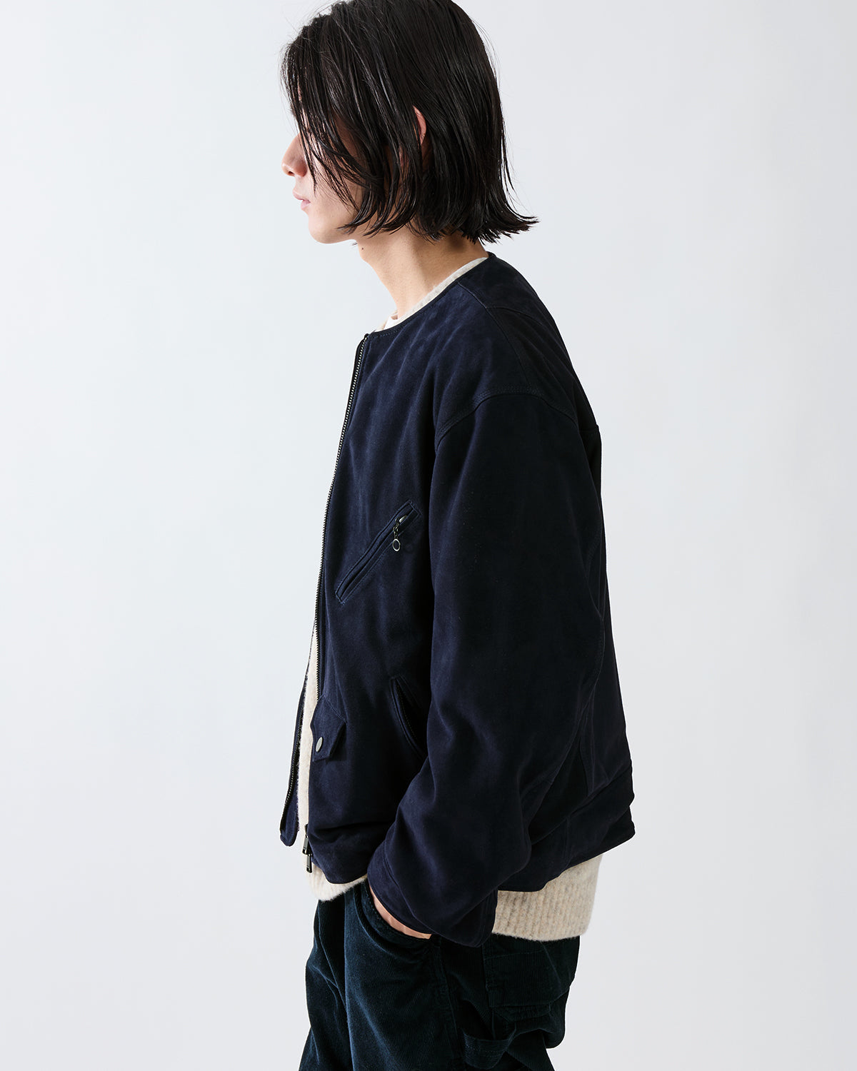 RIDER BLOUSON SHEEP NUBUCK LEATHER WITH WINDSTOPPER®