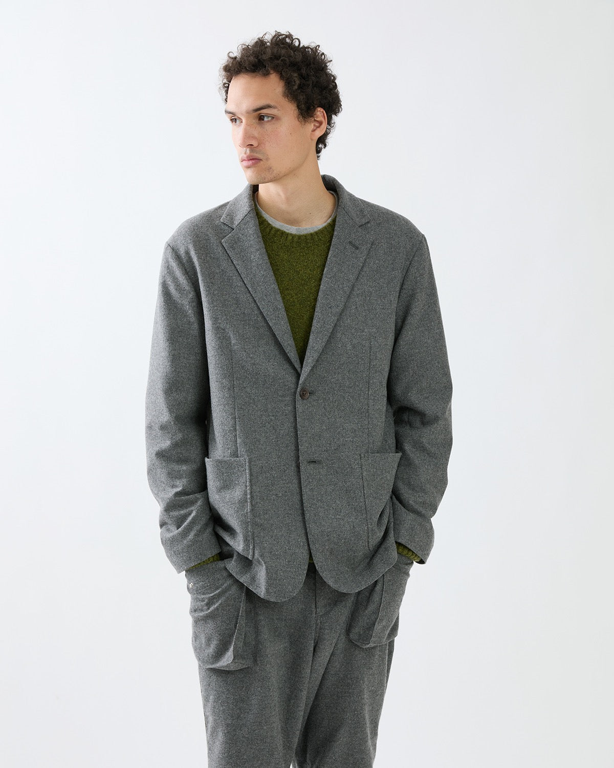 OFFICER 2B JACKET WOOL CASHMERE OXFORD